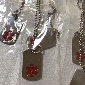 Medical necklace.